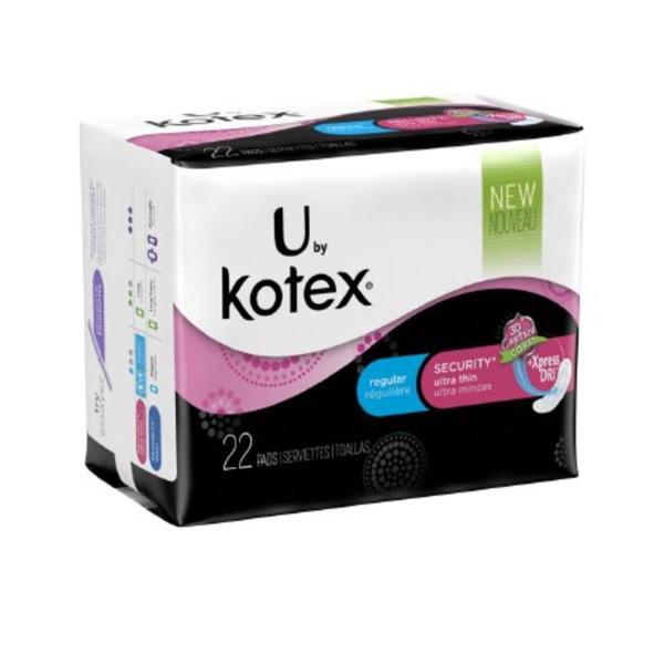 Pad Feminine U by Kotex® Ultra Thin Regular Absorbency (22/PK 8PK/CS) by Kimberly-Clark Professional/Consumer  ID 03904